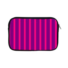 Deep Pink And Black Vertical Lines Apple iPad Mini Zipper Cases