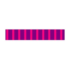 Deep Pink And Black Vertical Lines Flano Scarf (Mini)