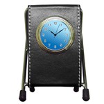 Blue Dot Pattern Pen Holder Desk Clocks Front