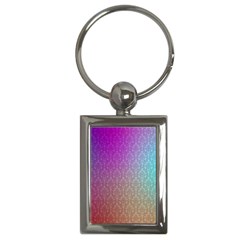 Blue And Pink Colors On A Pattern Key Chains (rectangle)  by Amaryn4rt