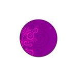 Floraly Swirlish Purple Color Golf Ball Marker Front