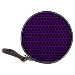 Dark Purple Metal Mesh With Round Holes Texture Classic 20-cd Wallets by Amaryn4rt