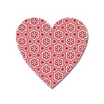 Floral Abstract Pattern Heart Magnet Front