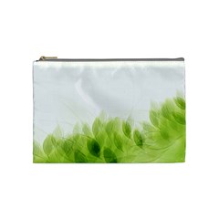 Green Leaves Pattern Cosmetic Bag (medium)  by Amaryn4rt