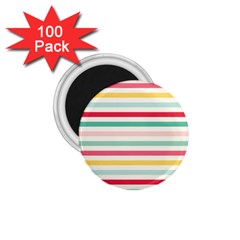 Papel De Envolver Hooray Circus Stripe Red Pink Dot 1 75  Magnets (100 Pack)  by Amaryn4rt
