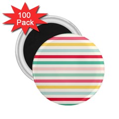 Papel De Envolver Hooray Circus Stripe Red Pink Dot 2 25  Magnets (100 Pack)  by Amaryn4rt