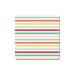 Papel De Envolver Hooray Circus Stripe Red Pink Dot Square Magnet by Amaryn4rt