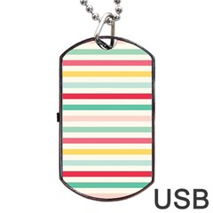 Papel De Envolver Hooray Circus Stripe Red Pink Dot Dog Tag Usb Flash (one Side) by Amaryn4rt