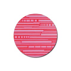 Index Red Pink Rubber Round Coaster (4 Pack)  by Amaryn4rt