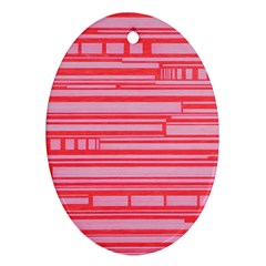 Index Red Pink Oval Ornament (two Sides) by Amaryn4rt