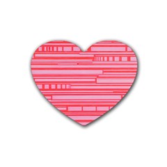 Index Red Pink Heart Coaster (4 Pack)  by Amaryn4rt