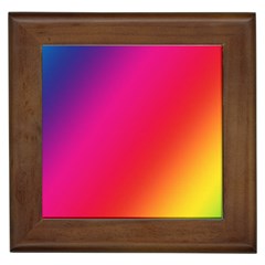 Rainbow Colors Framed Tiles by Amaryn4rt