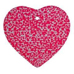 Template Deep Fluorescent Pink Ornament (heart) by Amaryn4rt