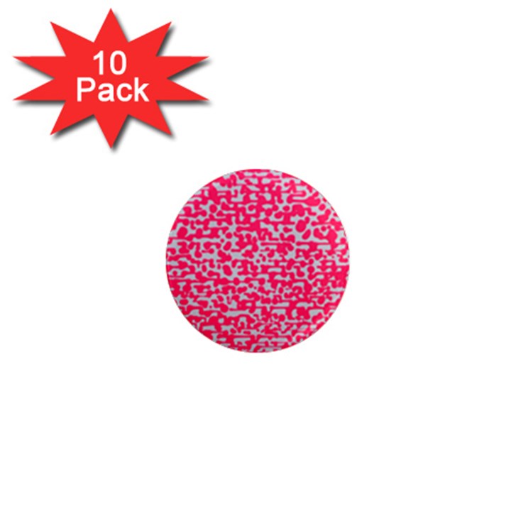 Template Deep Fluorescent Pink 1  Mini Magnet (10 pack) 