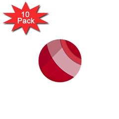 Red Material Design 1  Mini Buttons (10 Pack)  by Amaryn4rt