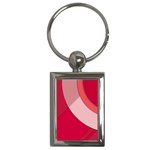 Red Material Design Key Chains (Rectangle)  Front