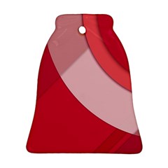 Red Material Design Bell Ornament (two Sides)