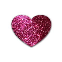 Pink Glitter Heart Coaster (4 Pack)  by Amaryn4rt