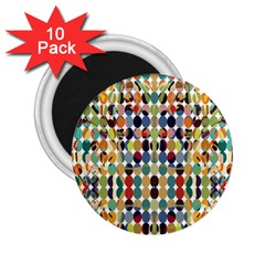 Retro Pattern Abstract 2 25  Magnets (10 Pack) 