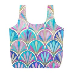 Beautiful Blue Sea Shell Full Print Recycle Bags (l)  by Brittlevirginclothing