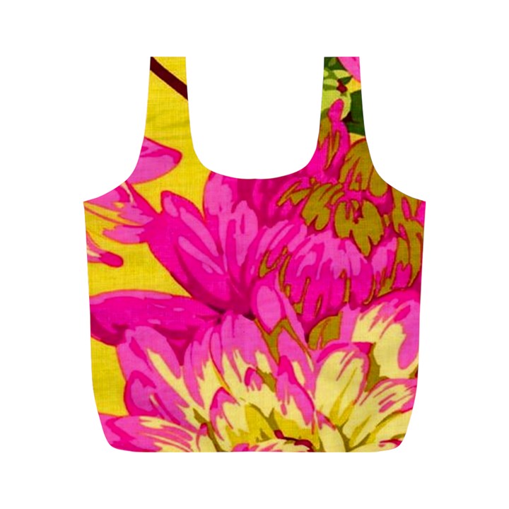 Beautiful pink flowers Full Print Recycle Bags (M) 