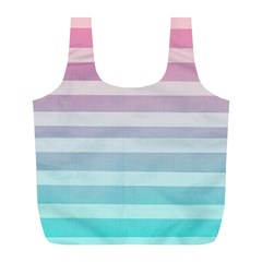 Colorful Horizontal Lines Full Print Recycle Bags (l)  by Brittlevirginclothing