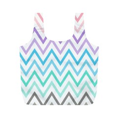 Colorful Wavy Lines Full Print Recycle Bags (m)  by Brittlevirginclothing