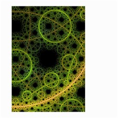 Abstract Circles Yellow Black Small Garden Flag (two Sides) by Amaryn4rt