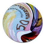 Abstract Currency Background Round Mousepads Front