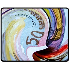 Abstract Currency Background Double Sided Fleece Blanket (medium)  by Amaryn4rt