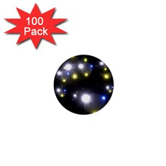 Abstract Dark Spheres Psy Trance 1  Mini Buttons (100 Pack)  by Amaryn4rt