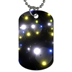 Abstract Dark Spheres Psy Trance Dog Tag (two Sides)