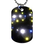 Abstract Dark Spheres Psy Trance Dog Tag (Two Sides) Front