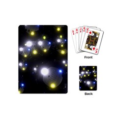 Abstract Dark Spheres Psy Trance Playing Cards (mini)  by Amaryn4rt