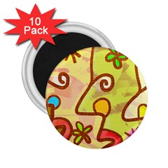 Abstract Faces Abstract Spiral 2 25  Magnets (10 Pack) 