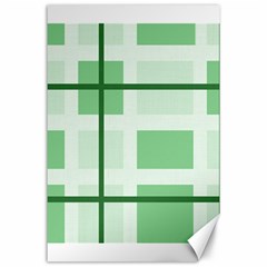 Abstract Green Squares Background Canvas 24  X 36 