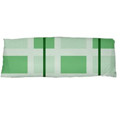 Abstract Green Squares Background Body Pillow Case (dakimakura) by Amaryn4rt