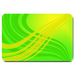 Abstract Green Yellow Background Large Doormat  by Amaryn4rt