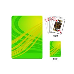 Abstract Green Yellow Background Playing Cards (mini)  by Amaryn4rt