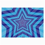 Abstract Starburst Blue Star Large Glasses Cloth (2-Side) Back