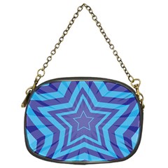 Abstract Starburst Blue Star Chain Purses (one Side)  by Amaryn4rt