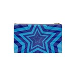 Abstract Starburst Blue Star Cosmetic Bag (Small)  Back