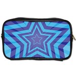 Abstract Starburst Blue Star Toiletries Bags 2-Side Front