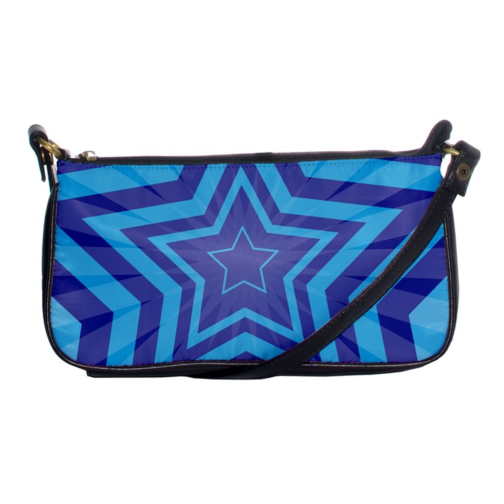 Abstract Starburst Blue Star Shoulder Clutch Bags