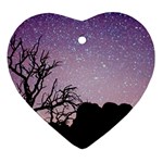 Arches National Park Night Heart Ornament (Two Sides) Back
