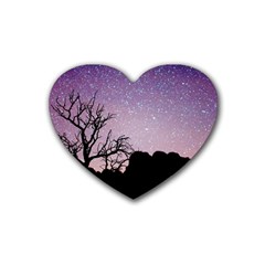 Arches National Park Night Rubber Coaster (heart)  by Amaryn4rt