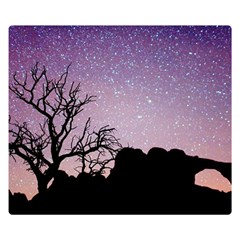 Arches National Park Night Double Sided Flano Blanket (small) 