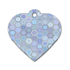 Bee Hive Background Dog Tag Heart (two Sides) by Amaryn4rt