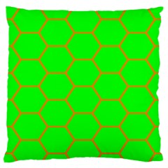 Bee Hive Texture Large Flano Cushion Case (two Sides) by Amaryn4rt