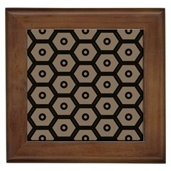 Black Bee Hive Texture Framed Tiles by Amaryn4rt